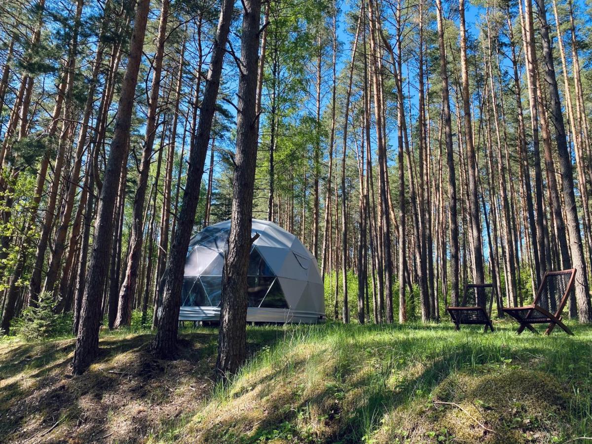 הוילה Molėtai Skywoods.Glamping מראה חיצוני תמונה